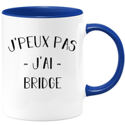 quotedazur - Mug Je Peux Pas J'ai Bridge - Cadeau Humour Sport - Idée Cadeau Original - Tasse Bridge - Idéal Pour Anniversaire Ou Noël