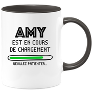 quotedazur - Mug Amy Est En Cours De Chargement Veuillez Patienter - Cadeau Amy Prénom Femme Personnalisé - Cadeau Annniversaire Noël Adolescent Collègue