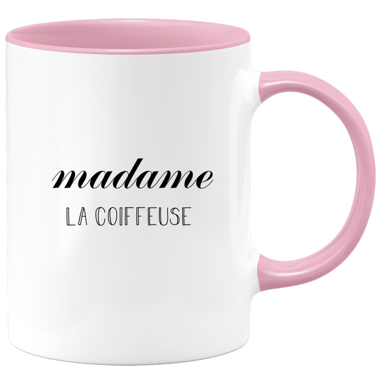 quotedazur - Mug Madame La Coiffeuse - Cadeau Pour Coiffeuse - Cadeau Personnalisé Pour Femme - Cadeau Original Anniversaire Ou Noël