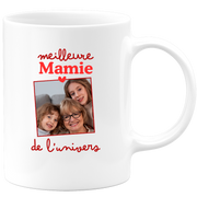 Mug Meilleure mamie de l'univers - Mug personnalisé avec photo famille