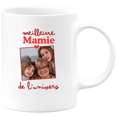 Mug Meilleure mamie de l'univers - Mug personnalisé avec photo famille