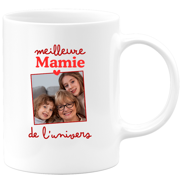 Mug Meilleure mamie de l'univers - Mug personnalisé avec photo famille