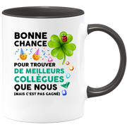quotedazur - Mug Bonne Chance Pour Trouver De Meilleurs Collègues Que Nous - Cadeau Départ Homme, Femme, Chef, Stagiaire, Départ Retraite, Merci, Remerciement - Idée Cadeau Humour