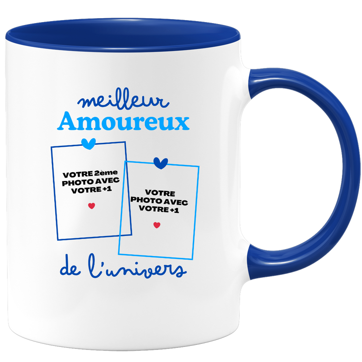Mug Meilleur Amoureux de l'univers - Mug personnalisé avec 2 photos couple
