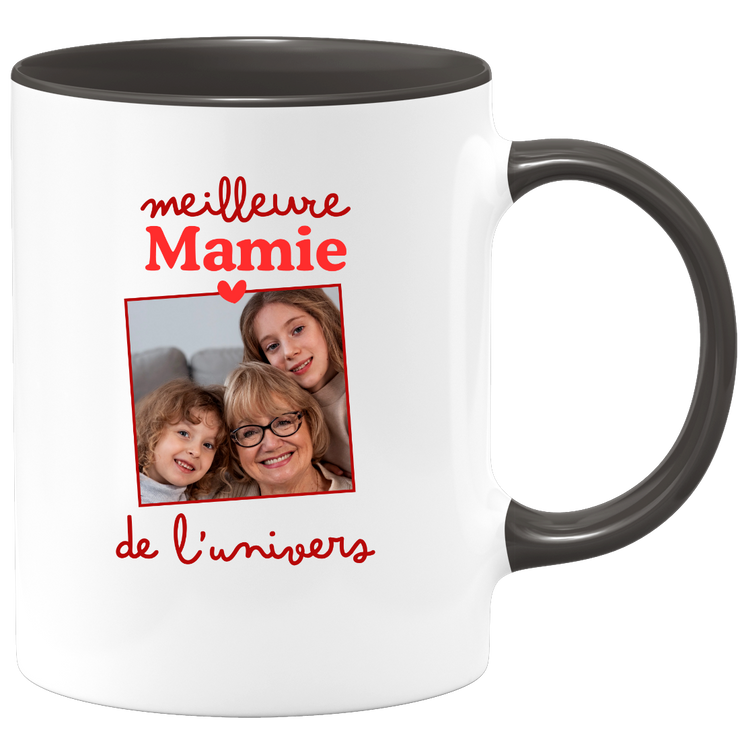 Mug Meilleure mamie de l'univers - Mug personnalisé avec photo famille