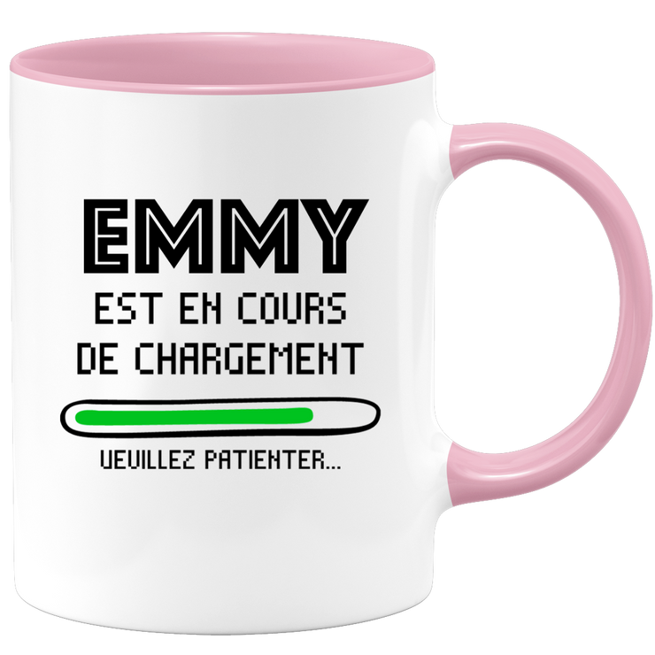 quotedazur - Mug Emmy Est En Cours De Chargement Veuillez Patienter - Cadeau Emmy Prénom Femme Personnalisé - Cadeau Annniversaire Noël Adolescent Collègue