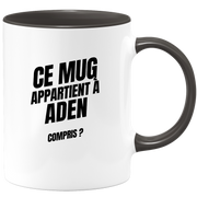 Mug Ce mug appartient à Aden, compris ?