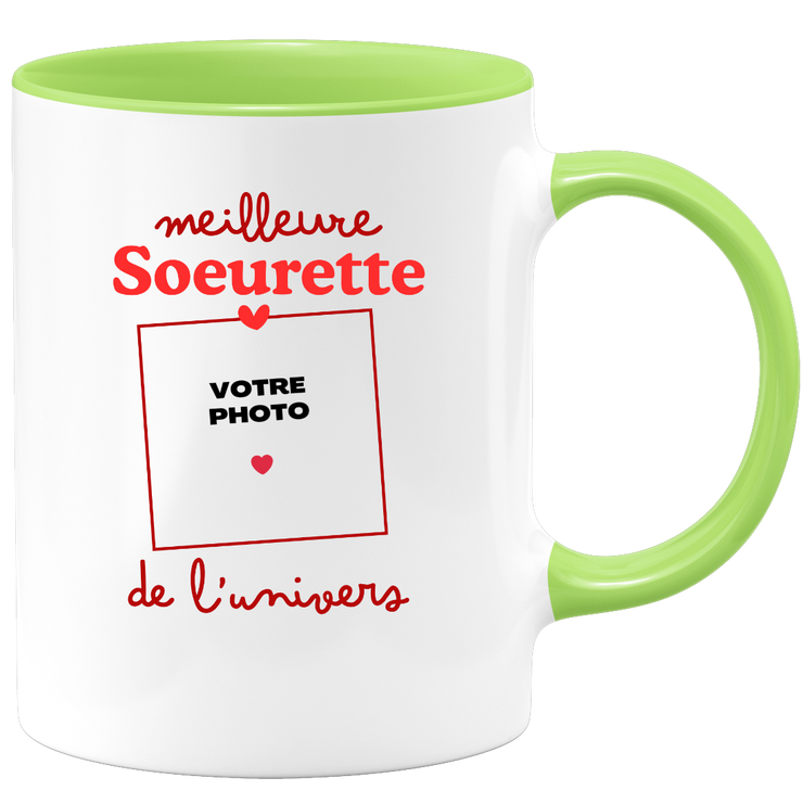 Mug Meilleure Soeurette de l'univers - Mug personnalisé avec photo famille