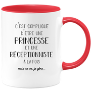 Princess Receptionist Mug - Women's Gift for Receptionist Funny Humor Ideal for Colleague Birthday