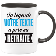 Mug personnalisable La Légende a pris sa retraite