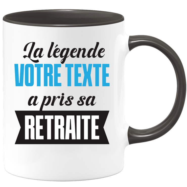 Mug personnalisable La Légende a pris sa retraite