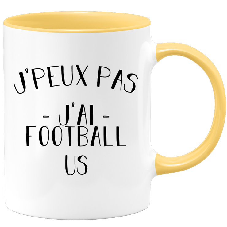 quotedazur - Mug Je Peux Pas J'ai Football us - Cadeau Humour Sport - Idée Cadeau Original - Tasse Football us - Idéal Pour Anniversaire Ou Noël