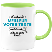 Mug personnalisable homme J'ai cherché Meilleur sur Internet - Métier Passion Sport