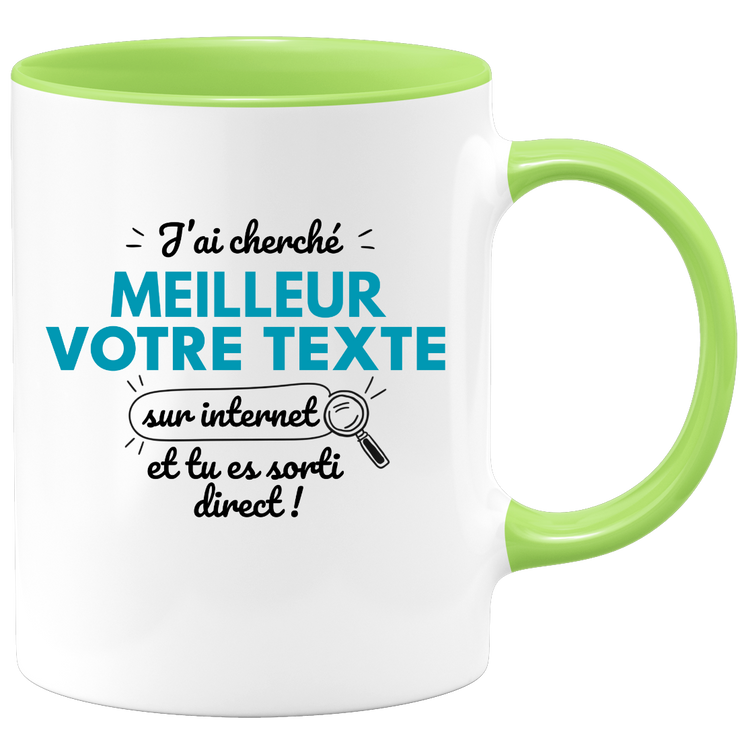Mug personnalisable homme J'ai cherché Meilleur sur Internet - Métier Passion Sport