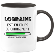 Mug Lorraine Is Loading Please Wait - Personalized Women's First Name Lorraine Gift