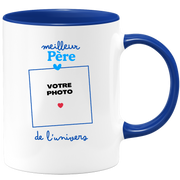 Mug Meilleur Père de l'univers - Mug personnalisé avec photo famille