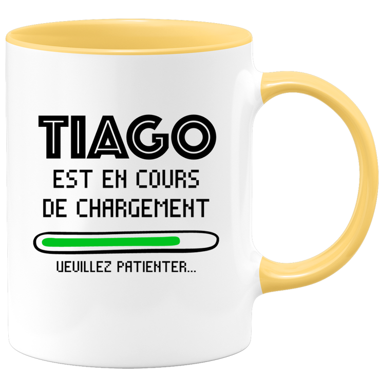 quotedazur - Mug Tiago Est En Cours De Chargement Veuillez Patienter - Cadeau Tiago Prénom Homme Personnalisé - Cadeau Annniversaire Noël Adolescent Collègue