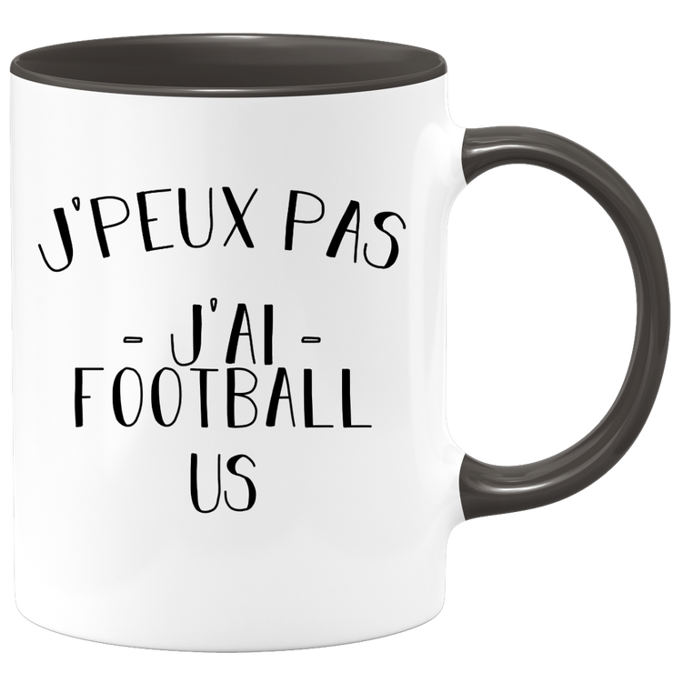 quotedazur - Mug Je Peux Pas J'ai Football us - Cadeau Humour Sport - Idée Cadeau Original - Tasse Football us - Idéal Pour Anniversaire Ou Noël