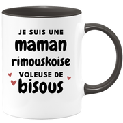quotedazur - Mug Je Suis Une Maman Rimouskoise Voleuse De Bisous - Cadeau Pour Rimouskoise - Cadeau Personnalisé Pour Femme - Cadeau Original Pour Anniversaire, Noël, Future Maman Naissance