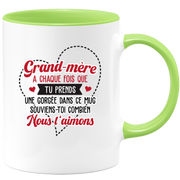 quotedazur - Mug Grand-Mère Nous T'Aimons - Cadeau Pour Grand-Mère Petite-Fille, Petit-Fils, Petits-Enfants, Grands-Enfants - Tasse Pour Mamie - Mémé, Grand-Maman, Grand-Mémé