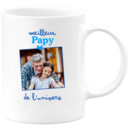Mug Meilleur papy de l'univers - Mug personnalisé avec photo famille