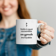 QUOTEDAZUR - Mug "Voilà À Quoi Ressemble Une Gymnaste Incroyable" - Cadeau Pour Gymnaste - Cadeau Personnalisé Pour Femme - Cadeau Original Anniversaire Ou Noël