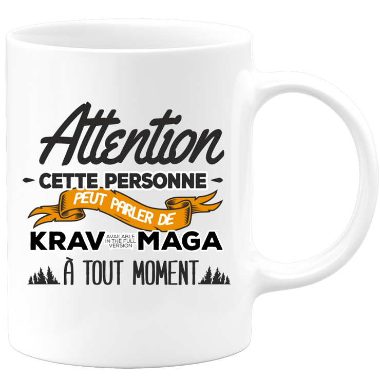 quotedazur - Mug Cette Personne Peut Parler De Krav-Maga À Tout Moment - Cadeau Humour Sport - Idée Cadeau Original     - Tasse Krav-Maga - Anniversaire Ou Noël