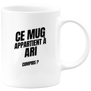 Mug Ce mug appartient à Ari, compris ?