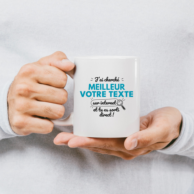 Mug personnalisable homme J'ai cherché Meilleur sur Internet - Métier Passion Sport