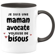 quotedazur - Mug Je Suis Une Maman Avocate Voleuse De Bisous - Cadeau Fête Des Mères Original - Idée Cadeau Pour Anniversaire Maman - Cadeau Pour Future Maman Naissance