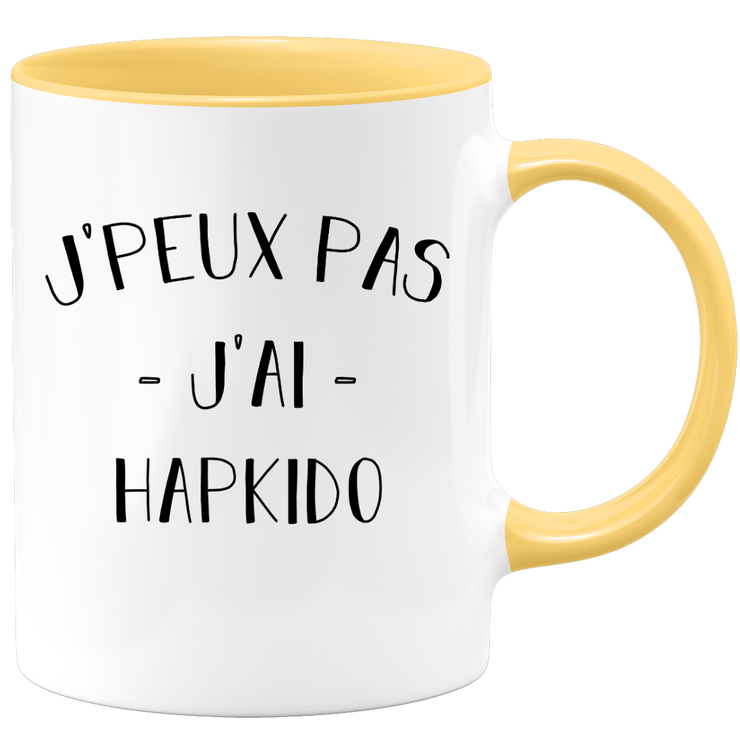 quotedazur - Mug Je Peux Pas J'ai Hapkido - Cadeau Humour Sport - Idée Cadeau Original - Tasse Hapkido - Idéal Pour Anniversaire Ou Noël