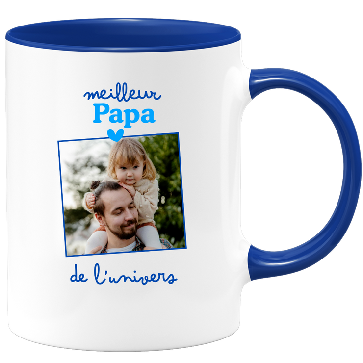Mug Meilleur papa de l'univers - Mug personnalisé avec photo famille
