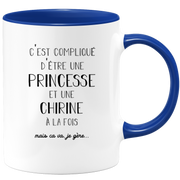 quotedazur - Mug Prénom Chirine Compliqué D'Être Une Princesse Et Une Chirine Mais Ca Va Je Gère - Cadeau Humour Prénom - Idée Cadeau  Saint Valentin - Tasse Prénom Chirine - Idéal Pour Noël