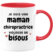 quotedazur - Mug Je Suis Une Maman Chiropractrice Voleuse De Bisous - Cadeau Fête Des Mères Original - Idée Cadeau Pour Anniversaire Maman - Cadeau Pour Future Maman Naissance