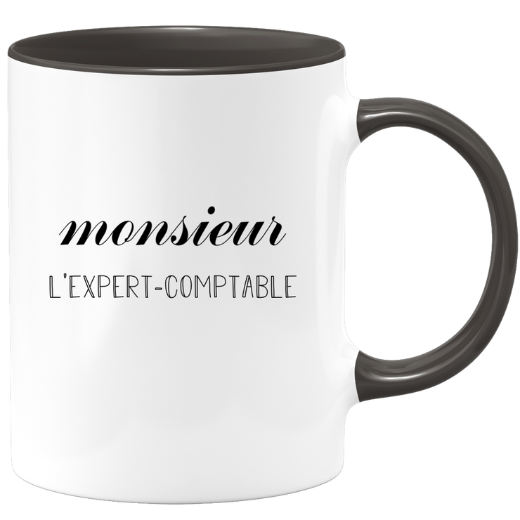 quotedazur - Mug Monsieur Le Expert comptable - Cadeau Humour Métier Travail  - Idée Cadeau Expert comptable Pot De Départ Chef Mutation - Tasse Cadeau Retraite Noël Au Bureau