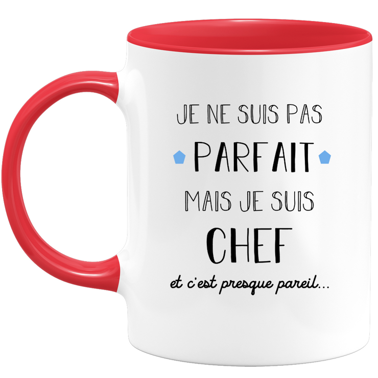 Chef gift mug - I'm not perfect but I'm a chef - Valentine's Day Anniversary Gift Man Love Couple