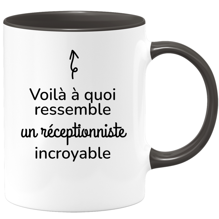 quotedazur - Mug Voilà à Quoi Ressemble Un Réceptionniste Incroyable - Cadeau Réceptionniste - Idée Cadeau Anniversaire - Idée Pour Une Attention Originale Réceptionniste