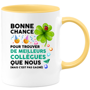 quotedazur - Mug Bonne Chance Pour Trouver De Meilleurs Collègues Que Nous - Cadeau Départ Homme, Femme, Chef, Stagiaire, Départ Retraite, Merci, Remerciement - Idée Cadeau Humour
