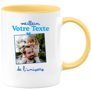 Mug photo personnalisée meilleur de l'univers pour homme - Métier famille prénom couple parent