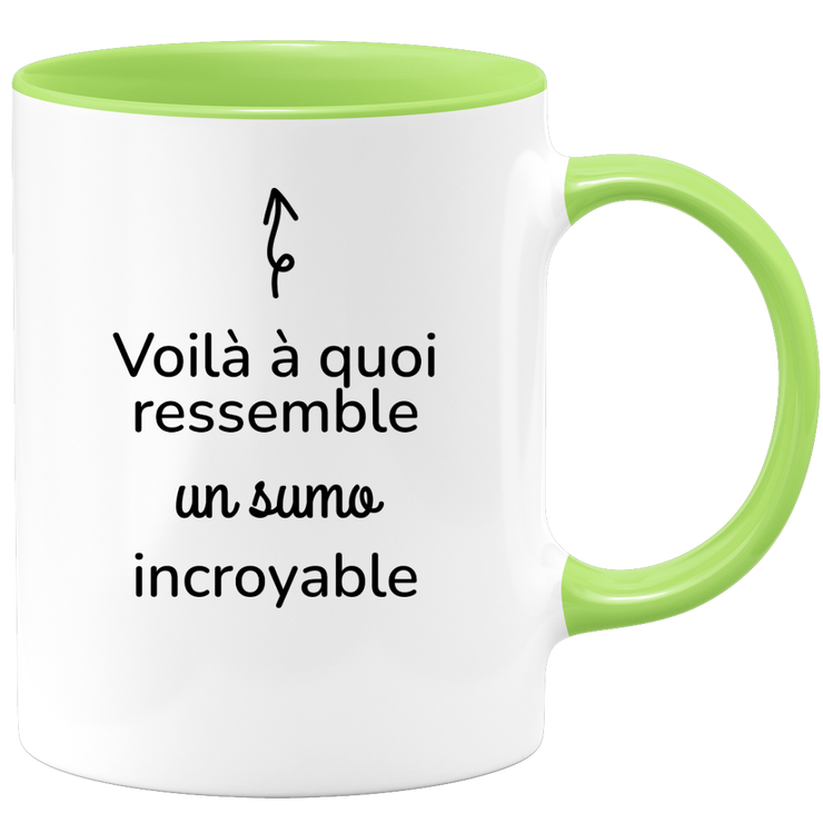 quotedazur - Mug Voilà À Quoi Ressemble Un Sumo Incroyable - Cadeau Pour Sumo - Cadeau Personnalisé Pour Homme - Cadeau Original Anniversaire Ou Noël