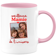 Mug Meilleure mamie de l'univers - Mug personnalisé avec photo famille