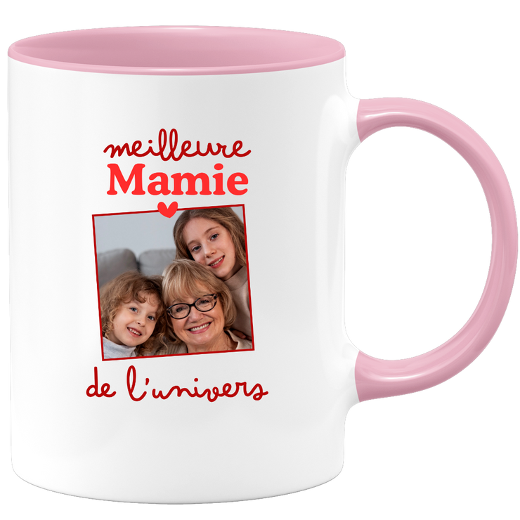 Mug Meilleure mamie de l'univers - Mug personnalisé avec photo famille