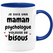 quotedazur - Mug I'm A Psychologist Mom Thief Of Kisses - Original Mother's Day Gift - Gift Idea For Mom Birthday - Gift For Future Mom Birth