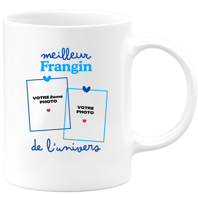 Mug Meilleur Frangin de l'univers - Mug personnalisé avec 2 photos famille