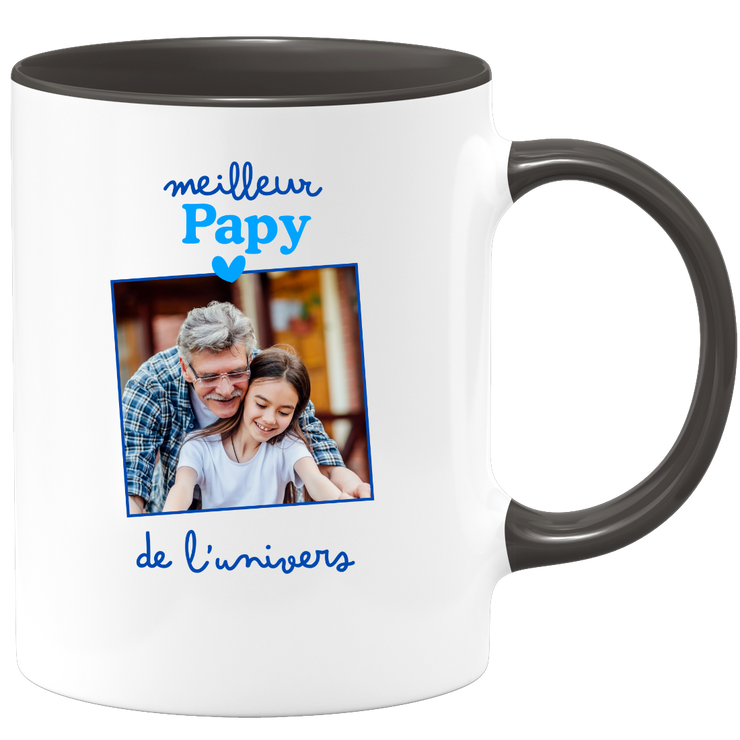 Mug Meilleur papy de l'univers - Mug personnalisé avec photo famille