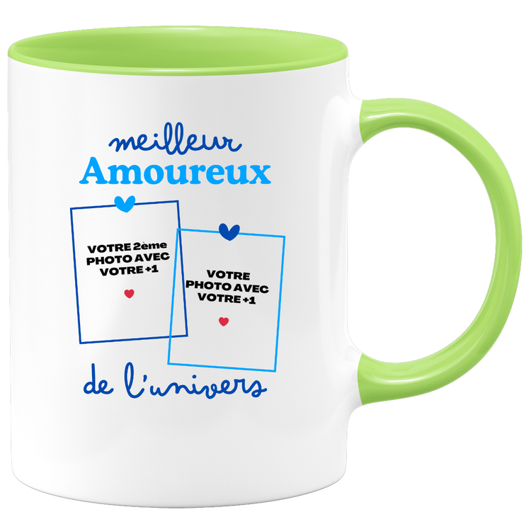 Mug Meilleur Amoureux de l'univers - Mug personnalisé avec 2 photos couple