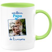 Mug Meilleur papa de l'univers - Mug personnalisé avec photo famille