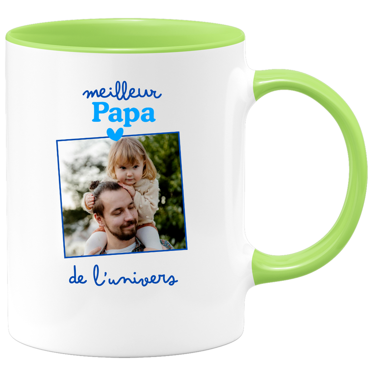 Mug Meilleur papa de l'univers - Mug personnalisé avec photo famille