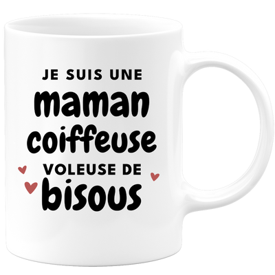 quotedazur - Mug Je Suis Une Maman Coiffeuse Voleuse De Bisous - Cadeau Fête Des Mères Original - Idée Cadeau Pour Anniversaire Maman - Cadeau Pour Future Maman Naissance