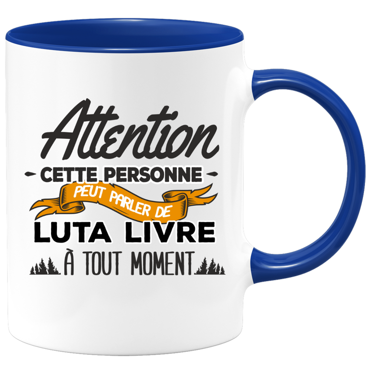 quotedazur - Mug Cette Personne Peut Parler De Luta Livre À Tout Moment - Cadeau Humour Sport - Idée Cadeau Original     - Tasse Luta Livre - Anniversaire Ou Noël